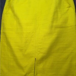 LOFT Vibrant Yellow Pencil Skirt